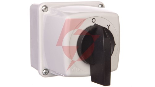 Łącznik krzywkowy 0-gwiazda-trójkąt 5P 25A w obudowie IP65 Łuk E25-23 952523