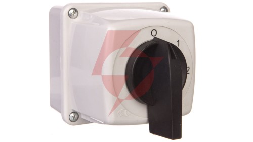 Łącznik krzywkowy 0-1-2 5P 16A w obudowie IP44 Łuk E16-33 951632