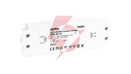 Zasilacz LED slim 12V DC 30W ZNS-30-12 LDX10000139