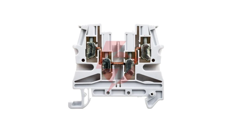 Złączka szynowa 2-przewodowa 4mm2 szara VIKING 037169