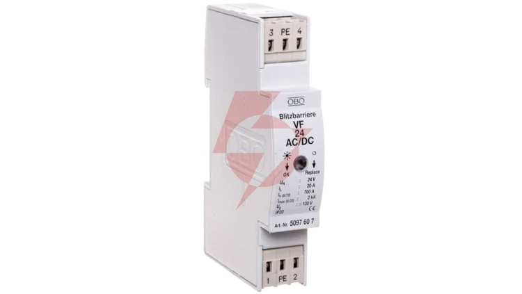 Ogranicznik przepięć dla systemów dwużyłowych 46V DC 0,7kA 1,2kV VF24-AC/DC 5097607