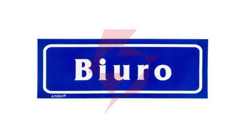 Samoprzylepna tabliczka ostrzegawcza /BIURO/ 13/T/F