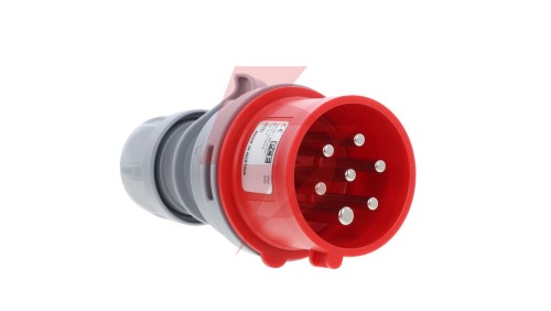 Wtyczka przenośna 16A 7P 400V czerwona IP44 SHARK 017-6v