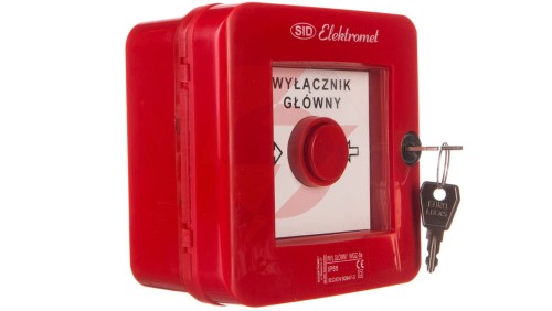 Wyłącznik alarmowy z zamkiem 4Z 12A /WYŁĄCZNK GŁÓWNY/ IP55 WGZ-5s 921494