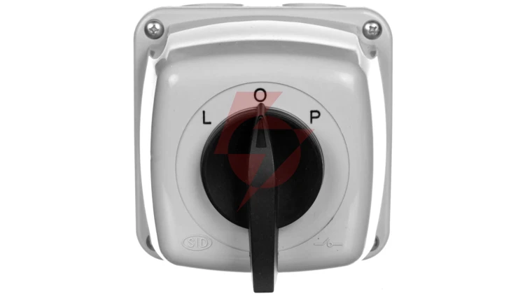 Łącznik krzywkowy L-0-P 3P 63A w obudowie IP65 ŁUK 63-43 916330
