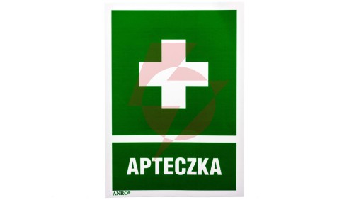 Samoprzylepna tabliczka ostrzegawcza /Apteczka 100x145/ 8I/1/H1/F