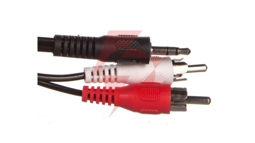 Przewód adapter Jack 3,5mm - 2x RCA 3m 50196