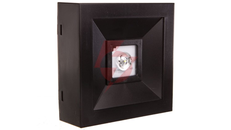 Oprawa awaryjna LOVATO N ECO LED 3W 315lm (opt. otwarta) 1h jednozadaniowa czarna LVNO/3W/E/1/SE/X/BL