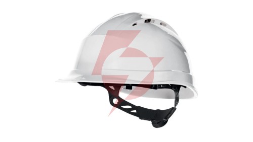 Hełm ochronny budowlany wentylowany z polipropylenu obwód głowy od 53 do 63 cm kolor biały rozmiar REGULOWANY TETE QUARUP4BC