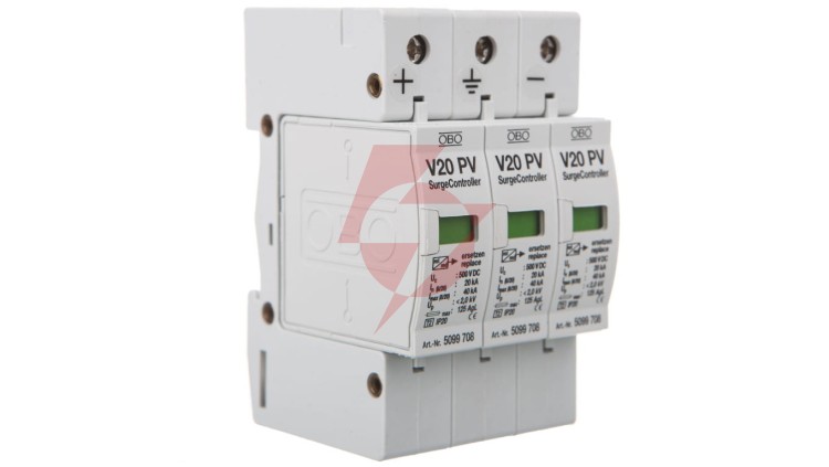 Ogranicznik przepięć PV 1000V DC Typ 2 C 3P 20kA 4kV V20-C 3-PH-1000 5094608