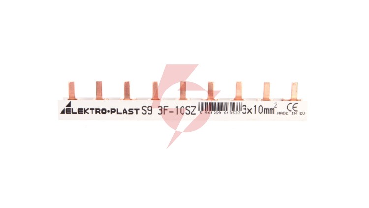 Szyna prądowa typu PIN 3P 10mm2 63A 9 pinów IZS10/3F/9 45.219