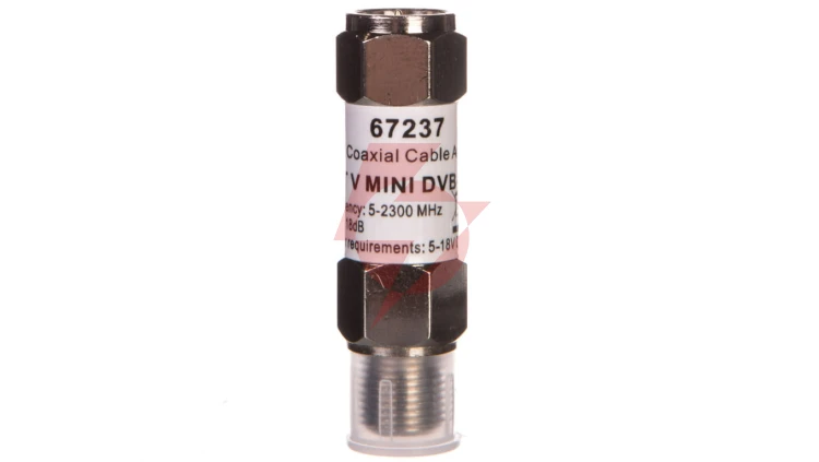 Mini wzmacniacz sygnału DVB-T/SAT 18dB /na kabel koncentryczny/ F - F 67237