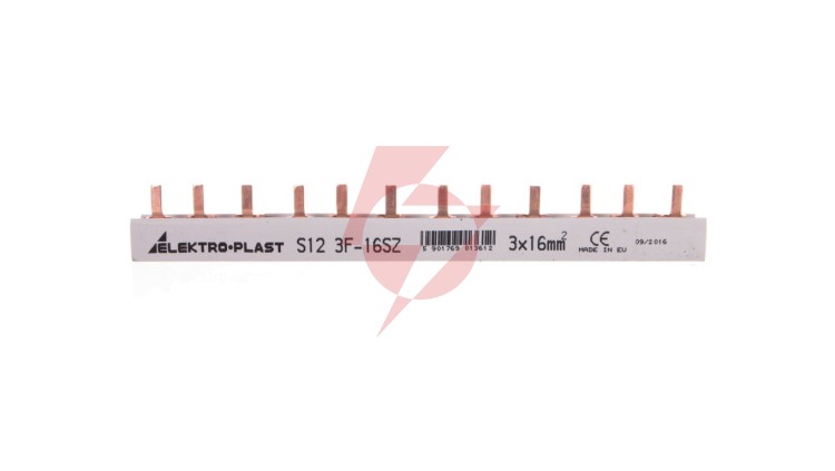 Szyna prądowa typu PIN 3P 16mm2 100A 12 pinów IZS16/3F/12 45.262