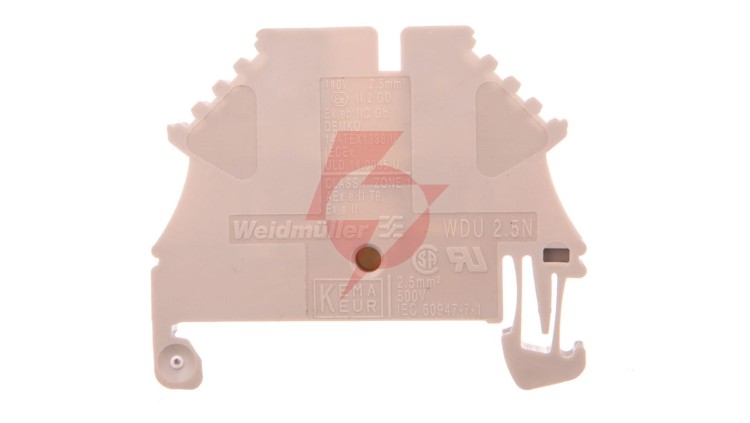 Złączka szynowa przelotowa 2-przewodowa 2,5mm2 beżowa ATEX WDU 2.5N 1023700000
