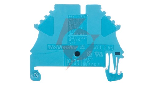 Złączka szynowa przelotowa 2-przewodowa 2,5mm2 niebieska ATEX WDU 2.5N BL 1023780000