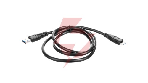 Kabel połączeniowy USB 3.0 Typ USB A/microUSB B, M/M czarny 1m AK-300116-010-S