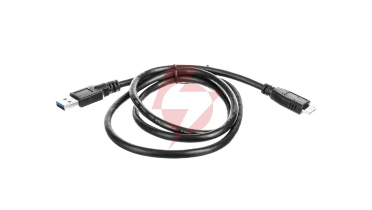 Kabel połączeniowy USB 3.0 Typ USB A/microUSB B, M/M czarny 1m AK-300116-010-S