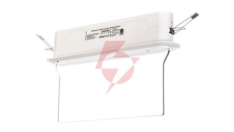 Oprawa awaryjna ARROW P LED 1W 3h dwuzadaniowa + PU31 PU41 biała ARP/1W/C/3/SA/X/WH