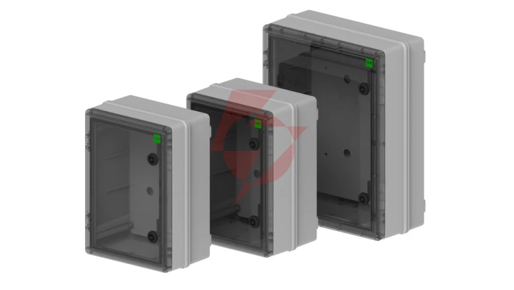 INDUSTRIAL Szafka rozdzielcza hermetyczna SR1 252x352x142mm 400V IP65 transparentna 2753-01