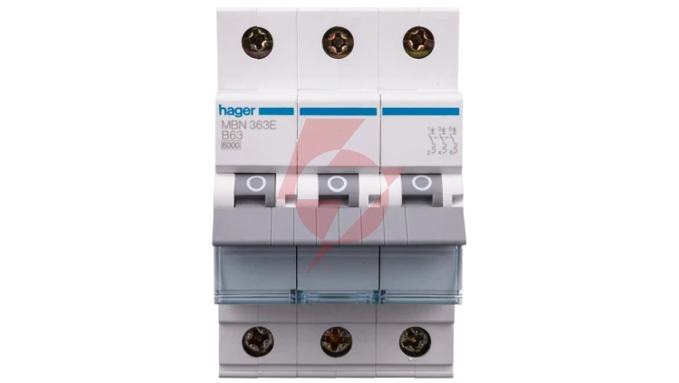 Wyłącznik nadprądowy 3P B 63A 6kA AC MBN363E