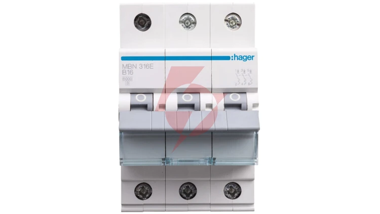 Wyłącznik nadprądowy 3P B 16A 6kA AC MBN316E