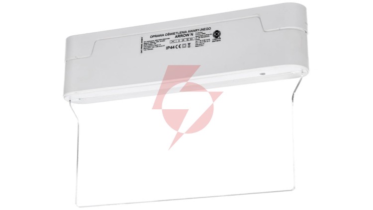 Oprawa awaryjna ARROW N LED 1W 1h jednozadaniowa AT + PU31 PU41 biała ARN/1W/E/1/SE/AT/WH