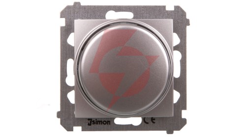 Simon 54 Premium Ściemniacz obrotowy do LED ściemnialnych 230 V 2–250 W srebrny mat DS9L.01/43