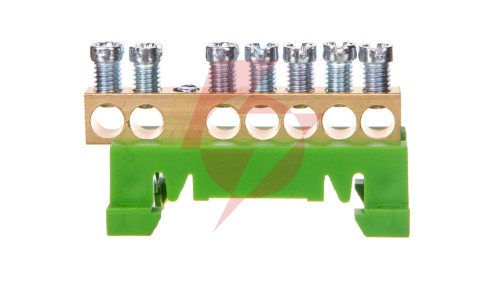 PE7 zielony 7x16mm2 listwa zaciskowa uziemiająca MAD0007G15