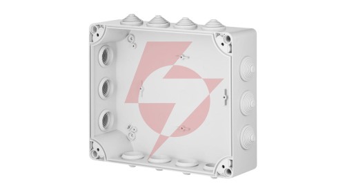 INDUSTRIAL Puszka hermetyczna n/t 342x282x115mm IP55 z 14 dławicami szara 2723-02