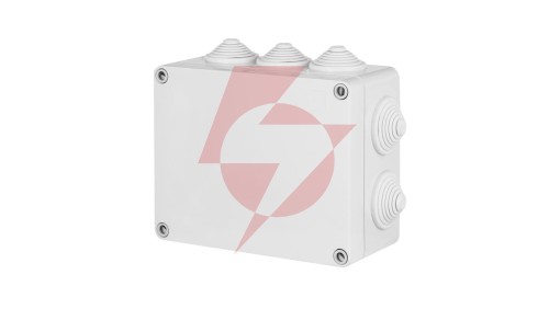 INDUSTRIAL Puszka hermetyczna n/t 198x139x82mm IP55 z 8 dławicami szara 2707-02