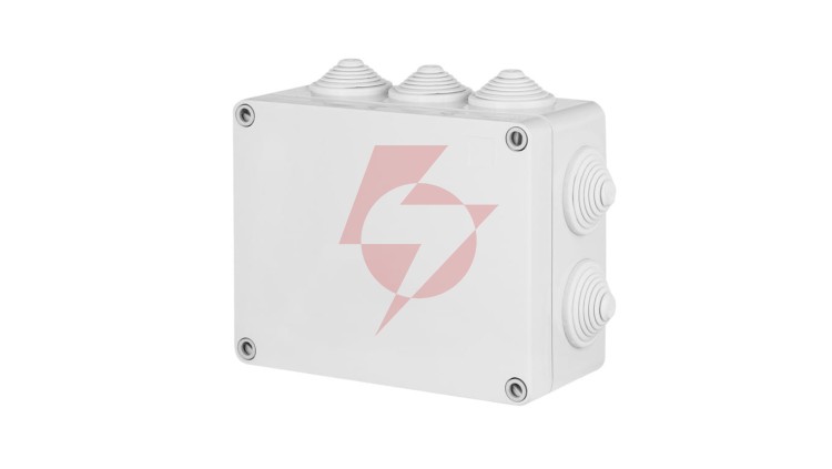 INDUSTRIAL Puszka hermetyczna n/t 198x139x82mm IP55 z 8 dławicami szara 2707-02