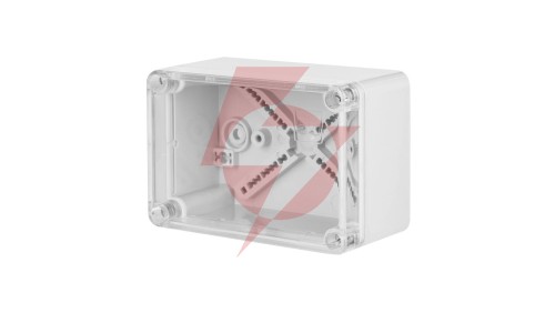 INDUSTRIAL Puszka hermetyczna n/t 170x105x82mm IP65 szara, pokrywa transparentna 2707-01