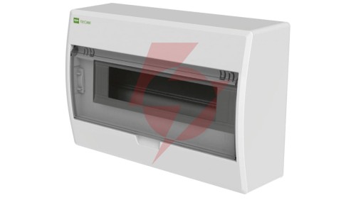 Rozdzielnica modułowa Elegant 1x12 natynkowa IP40 N+PE drzwi transparentne dymne 2423-01