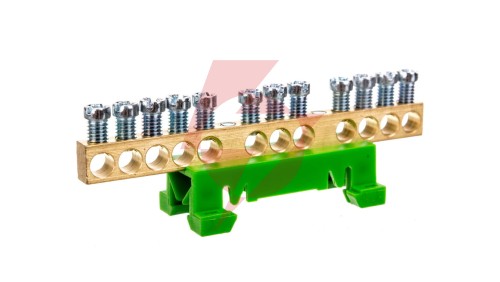 PE12 kolor zielony 12x16mm2 Listwa zaciskowa uziemiająca MAD0012G15