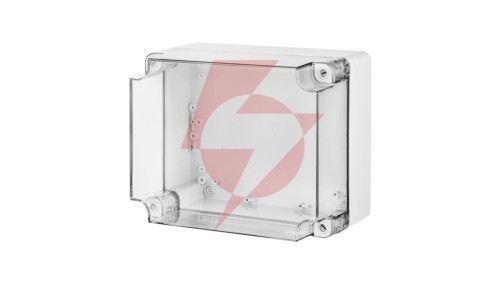 INDUSTRIAL Puszka hermetyczna n/t 340x270x165mm IP65 szara, pokrywa transparentna 2726-01