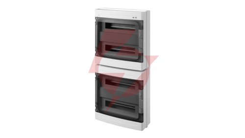 Rozdzielnica modułowa hermetyczna 4x18 natynkowa EP-LUX PLUS RN 4/72 (obudowy łączone 2x2x36mod) (N+PE) IP65 szara 1964-01