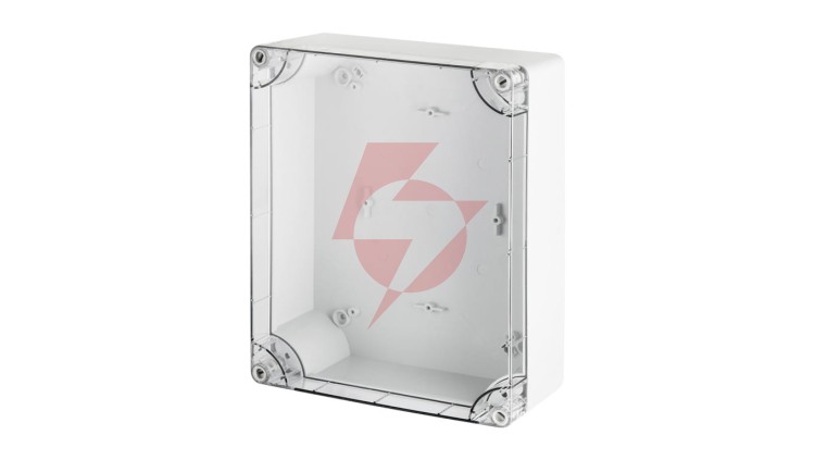 INDUSTRIAL Puszka hermetyczna n/t 270x220x106mm IP65 szara, pokrywa transparentna 2719-01