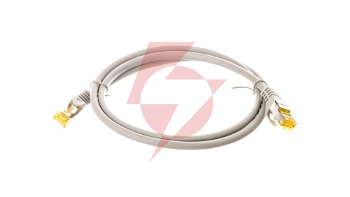 Kabel krosowy patchcord S/FTP (PiMF) kat.6A LSZH szary 1m 91585