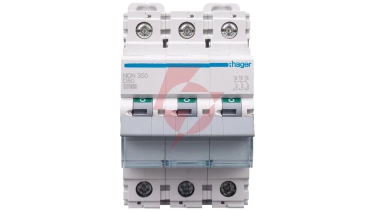 Wyłącznik nadprądowy 3P D 50A 10kA AC NDN350