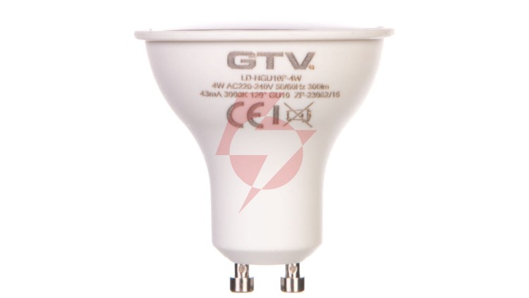 Żarówka LED GU10 4W 300lm 3000K AC180-250V 120st. LD-NGU10P-4W