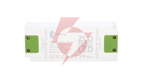 Zasilacz LED 12V DC 80W ZLD 80-12LF 6,6A 19712-9009