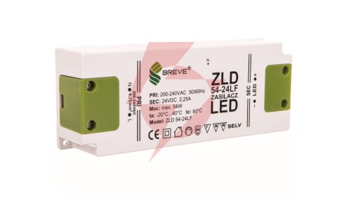 Zasilacz LED 24V DC 54W ZLD 54-24LF 2,25A 19724-9014