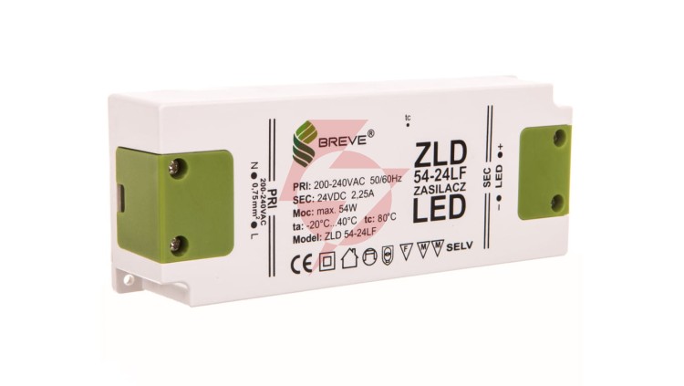 Zasilacz LED 24V DC 54W ZLD 54-24LF 2,25A 19724-9014