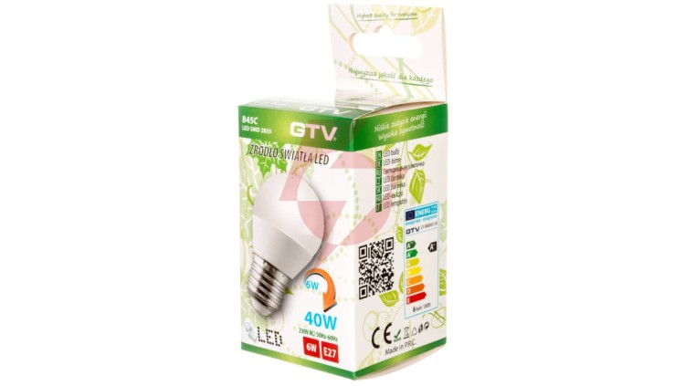 Żarówka LED E27 B45C 6W 470lm 3000K AC220-240V 160st. LD-SMGB45C-60
