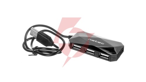 USB HUB NATEC 4-PORT LOCUST USB 2.0 BLACK NHU-0647