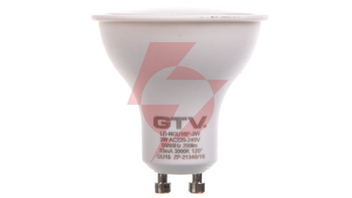 Żarówka LED GU10 3W 220lm 3000K AC180-250V 120st. LD-NGU10P-3W