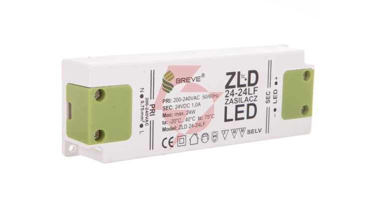 Zasilacz LED 24V DC 24W ZLD 24-24LF 1,0A 19724-9016