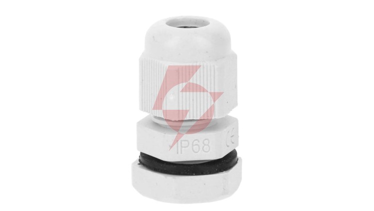 Dławnica kablowa fi 3-6,5mm M12 IP65 szara tworzywo 34.512
