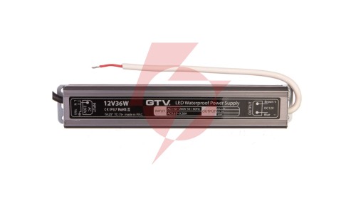 Transformator led wodoodporny, 36W, IP 67, DC12V