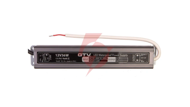 Transformator led wodoodporny, 36W, IP 67, DC12V